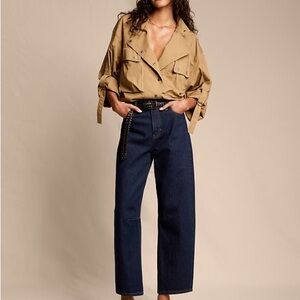 Banana Republic Dark Blue Ankle Barrell High Rise Jeans